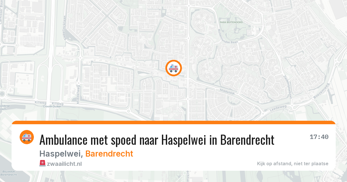 Ambulance met spoed naar Haspelwei in Barendrecht — 4 jun 2026