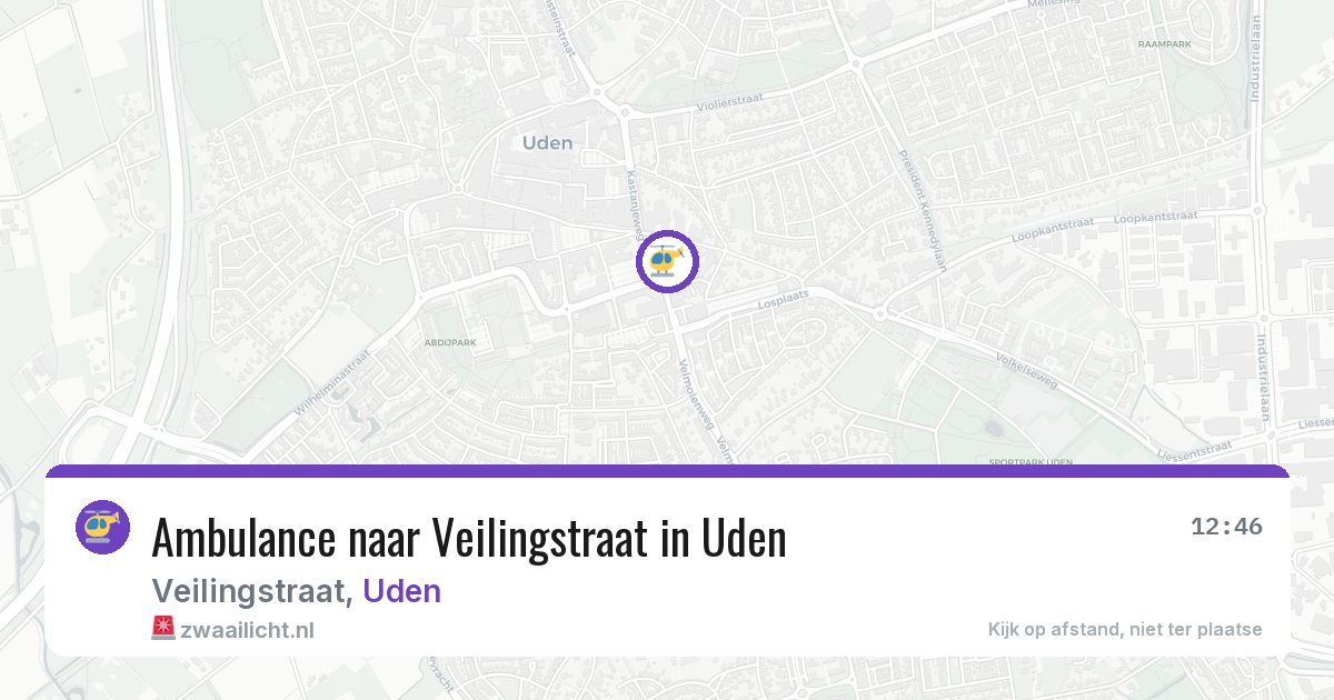 Ambulance naar Veilingstraat in Uden — 9 aug 2026