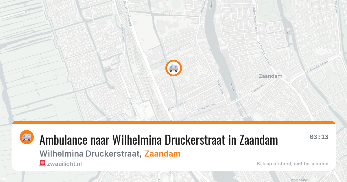 Ambulance naar Wilhelmina Druckerstraat in Zaandam — 31 mrt 2026