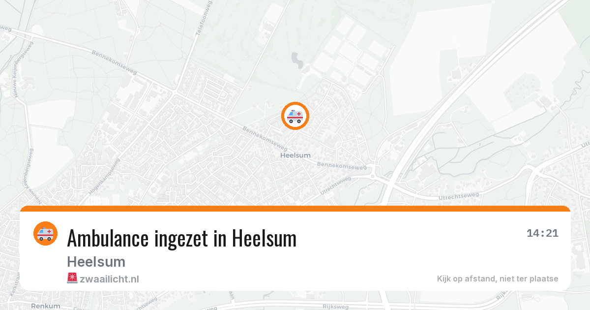 Ambulance ingezet in Heelsum — 30 jul 2026