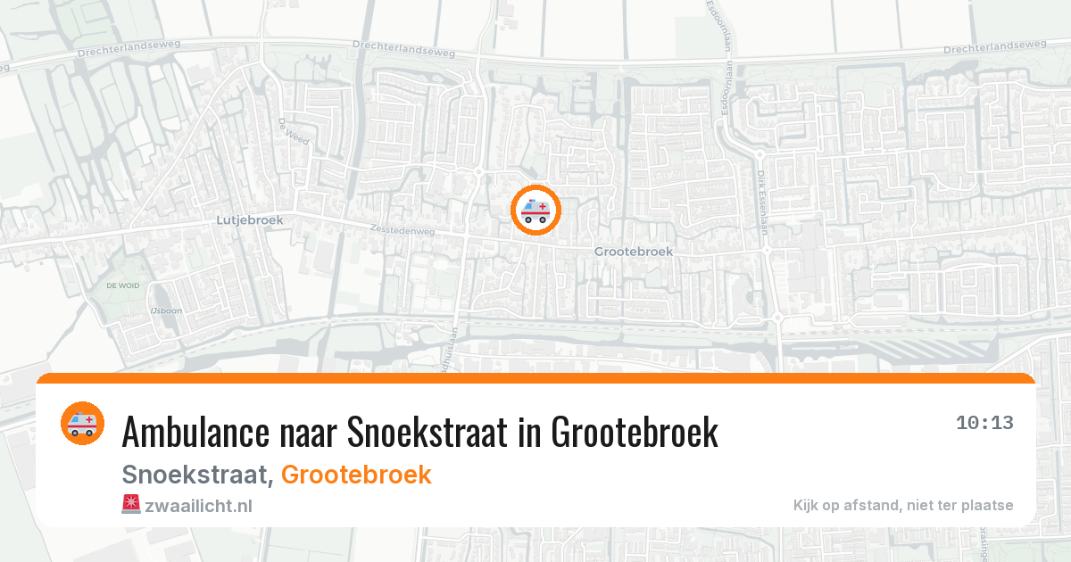 Ambulance naar Snoekstraat in Grootebroek — 27 jun 2026