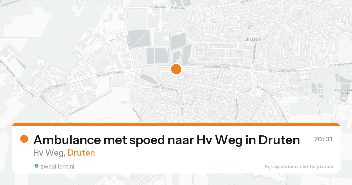 Ambulance met spoed naar Hv Weg in Druten — 29 jun 2026