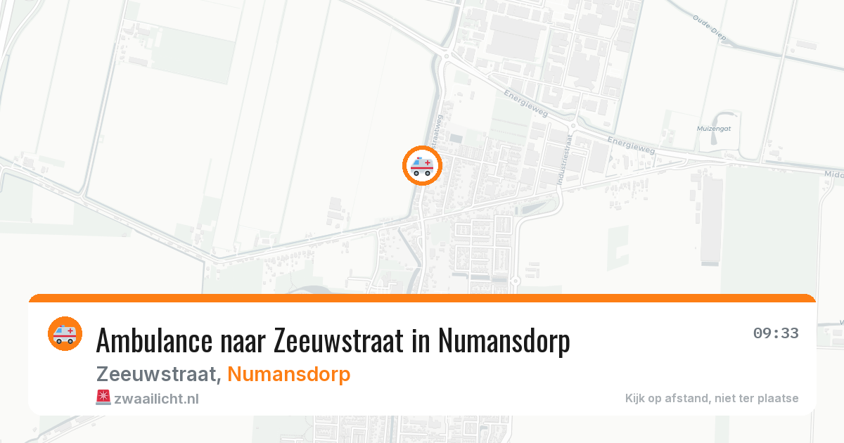 Ambulance naar Zeeuwstraat in Numansdorp — 3 aug 2026