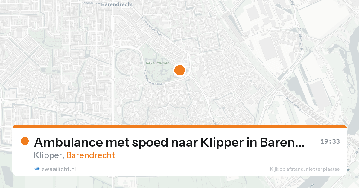 Ambulance met spoed naar Klipper in Barendrecht — 21 aug 2026