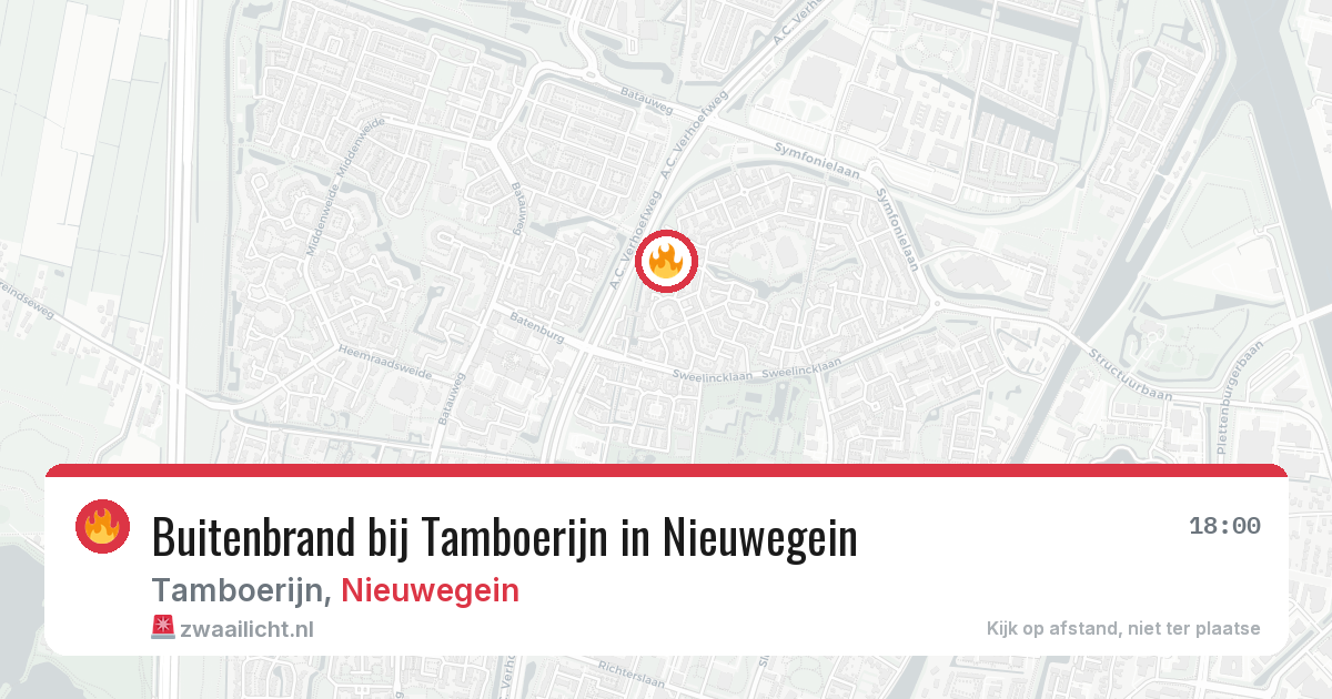 Buitenbrand bij Tamboerijn in Nieuwegein — 24 apr 2026