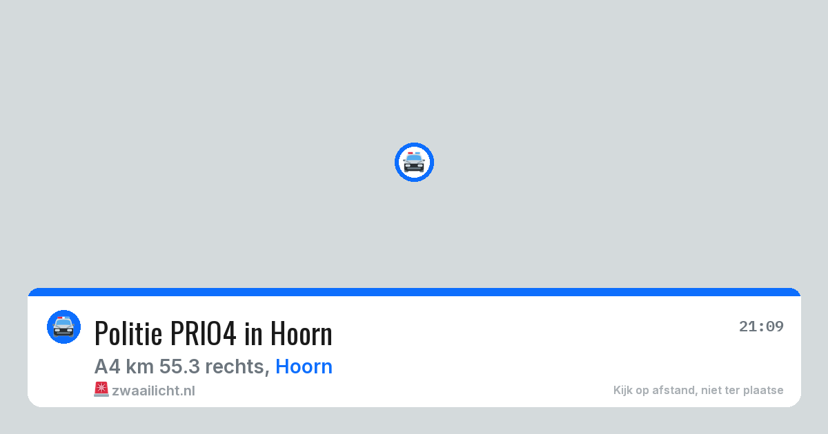 Politie PRIO4 in Hoorn — 27 apr 2026 | 🚨 Zwaailicht.nl