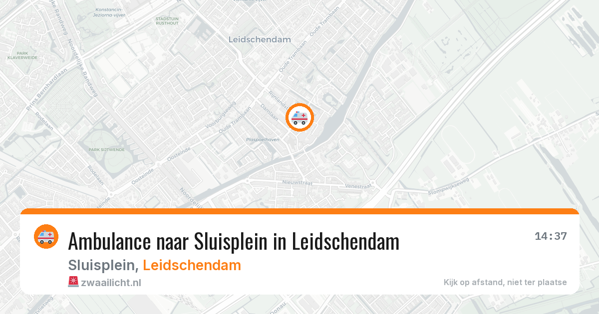 Ambulance naar Sluisplein in Leidschendam — 9 aug 2026