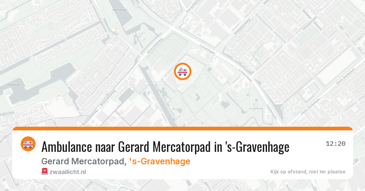 Ambulance naar Gerard Mercatorpad in 's-Gravenhage — 8 aug 2026