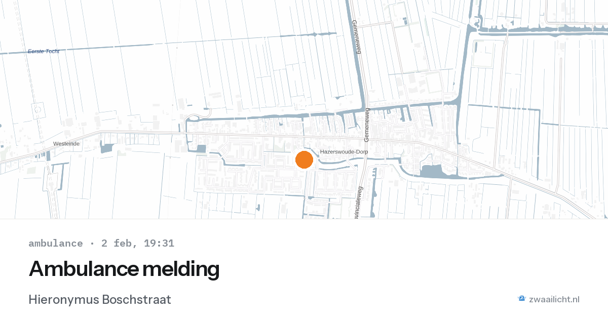 Ambulance melding — 2 feb 2026
