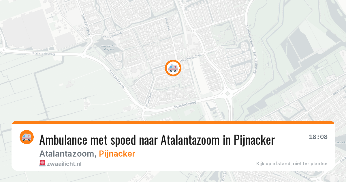Ambulance met spoed naar Atalantazoom in Pijnacker — 28 mrt 2026