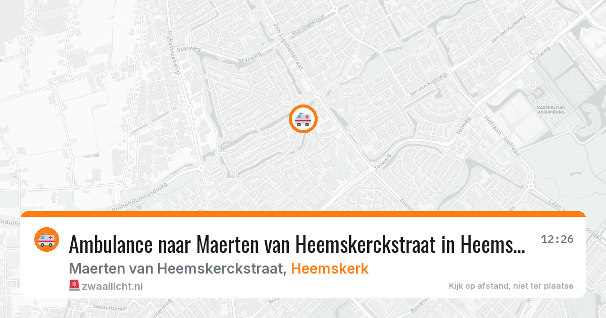 Ambulance naar Maerten van Heemskerckstraat in Heemskerk — 1 apr 2026