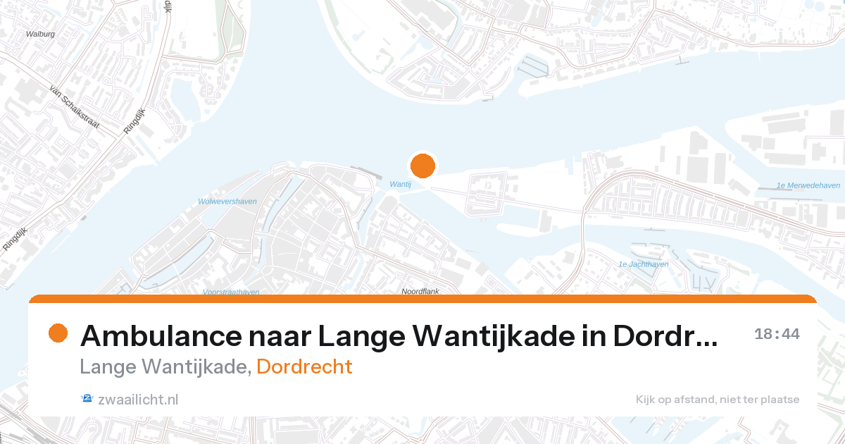 Ambulance naar Lange Wantijkade in Dordrecht — 27 aug 2026