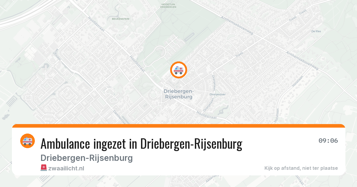 Ambulance ingezet in Driebergen-Rijsenburg — 13 jul 2026