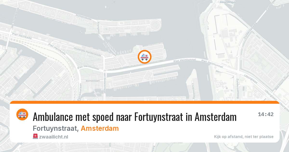 Ambulance met spoed naar Fortuynstraat in Amsterdam — 20 mei 2026