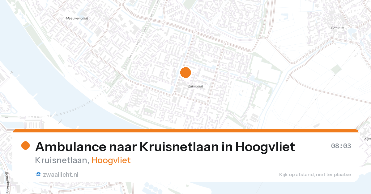 Ambulance naar Kruisnetlaan in Hoogvliet — 27 aug 2026