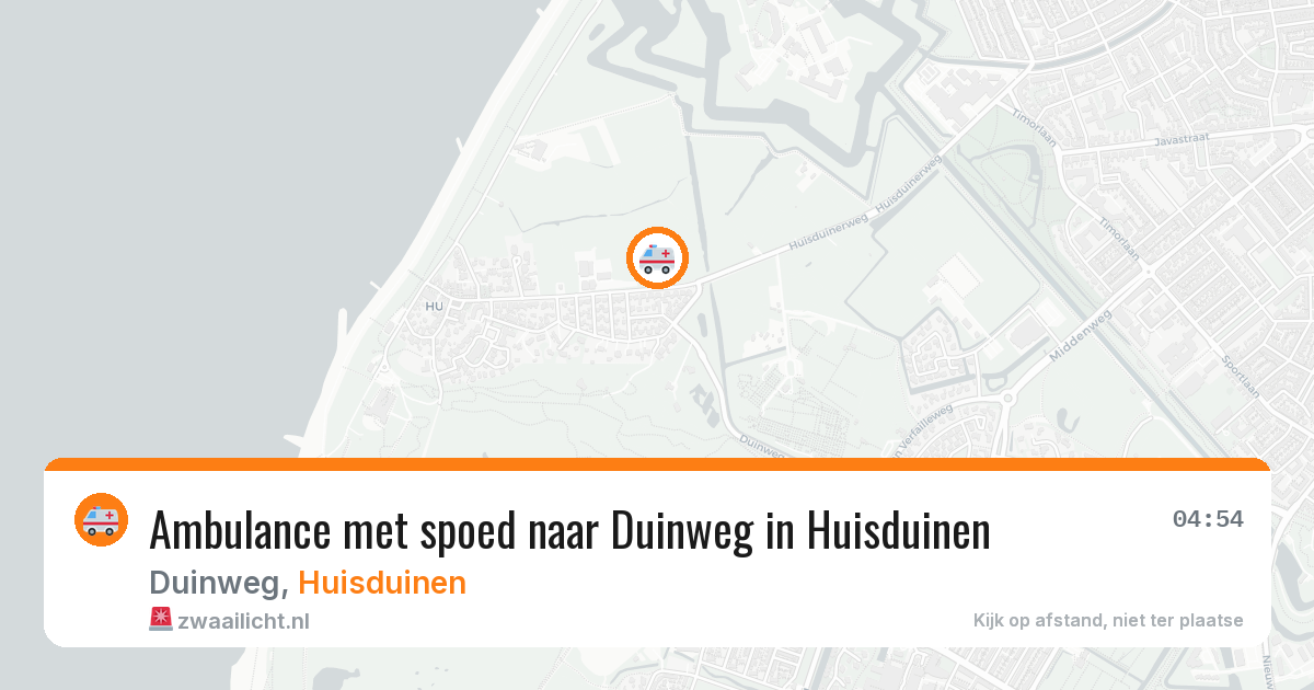 Ambulance met spoed naar Duinweg in Huisduinen — 24 jun 2026