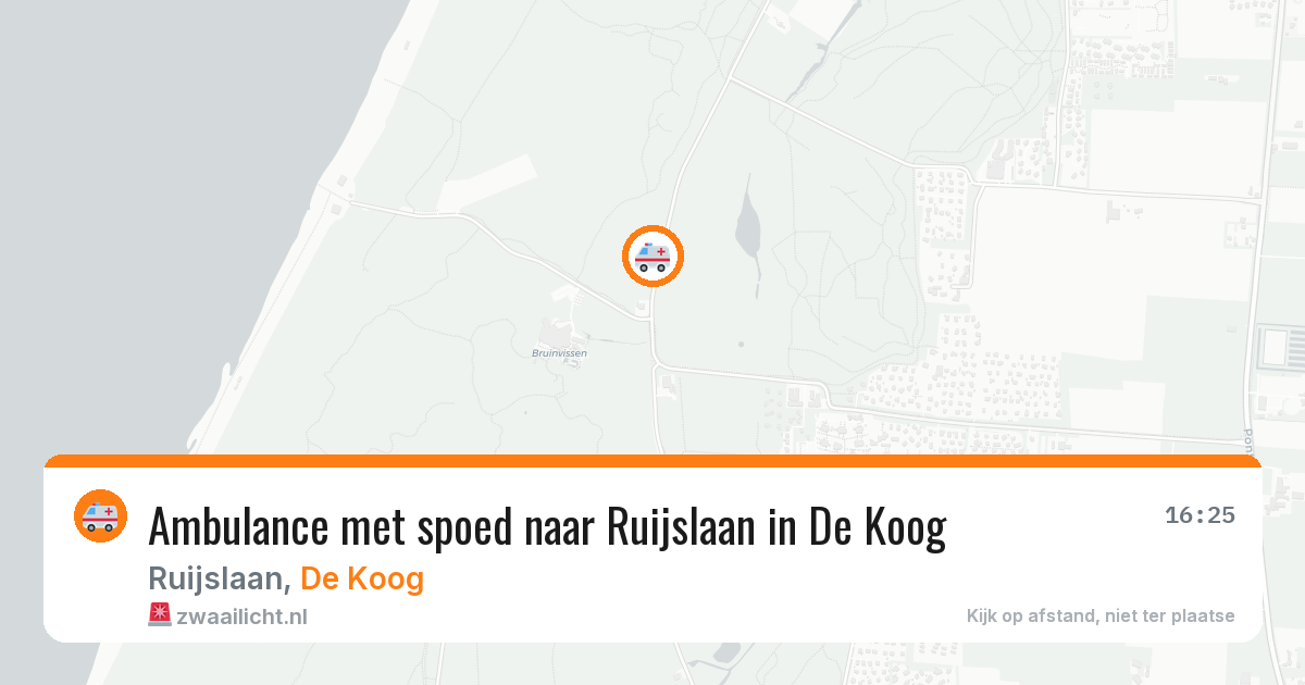 Ambulance met spoed naar Ruijslaan in De Koog — 2 apr 2026