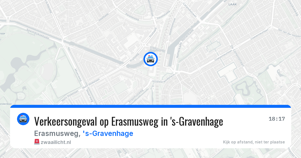 Verkeersongeval op Erasmusweg in 's-Gravenhage — 11 jun 2026