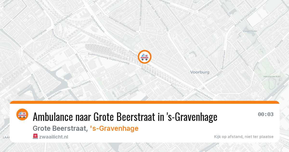 Ambulance naar Grote Beerstraat in 's-Gravenhage — 10 jul 2026