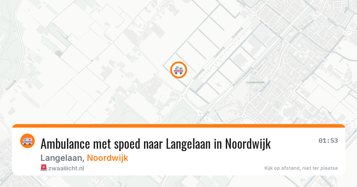 Ambulance met spoed naar Langelaan in Noordwijk — 24 jul 2026