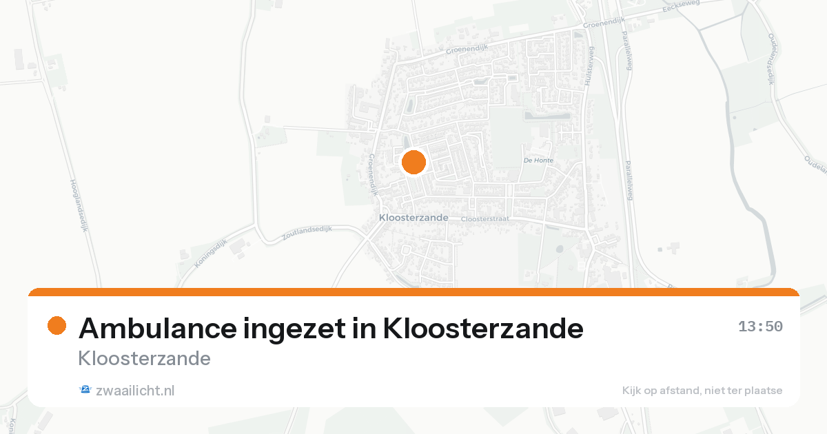 Ambulance ingezet in Kloosterzande — 30 jan 2026