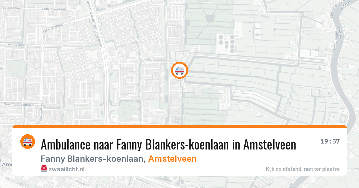Ambulance naar Fanny Blankers-koenlaan in Amstelveen — 23 mei 2026