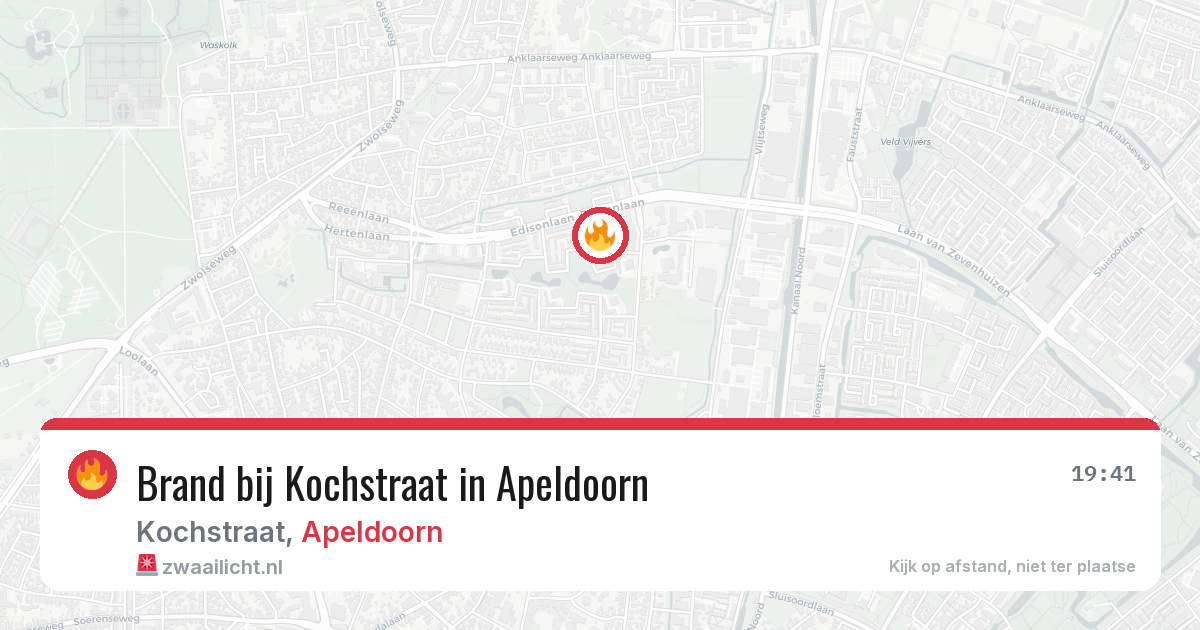 Brand bij Kochstraat in Apeldoorn — 21 jun 2026