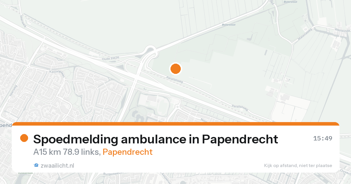 Spoedmelding ambulance in Papendrecht — 17 aug 2026