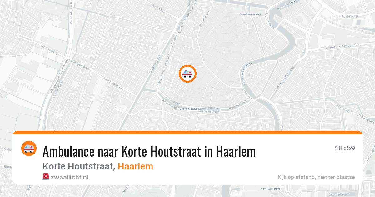 Ambulance naar Korte Houtstraat in Haarlem — 17 mei 2026