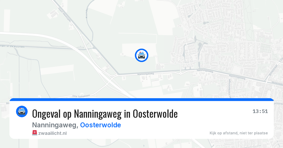 Ongeval op Nanningaweg in Oosterwolde — 4 aug 2026