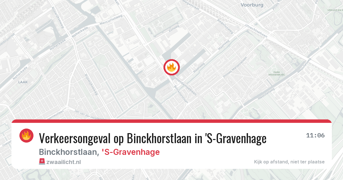 Verkeersongeval op Binckhorstlaan in 'S-Gravenhage — 10 mrt 2026