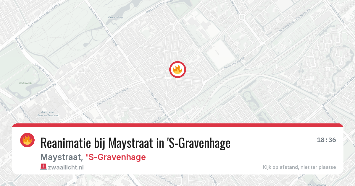 Reanimatie bij Maystraat in 'S-Gravenhage — 10 aug 2026