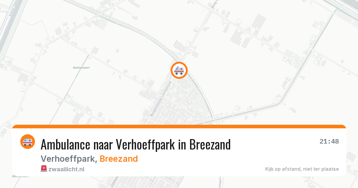 Ambulance naar Verhoeffpark in Breezand — 7 jun 2026