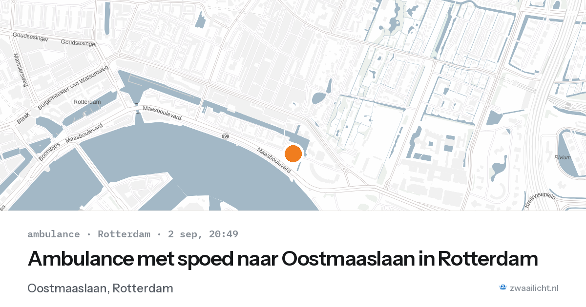 Ambulance met spoed naar Oostmaaslaan in Rotterdam — 2 sep 2026
