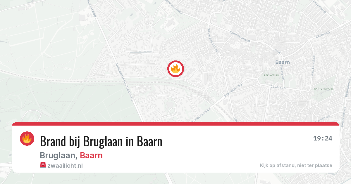 Brand bij Bruglaan in Baarn — 7 apr 2026