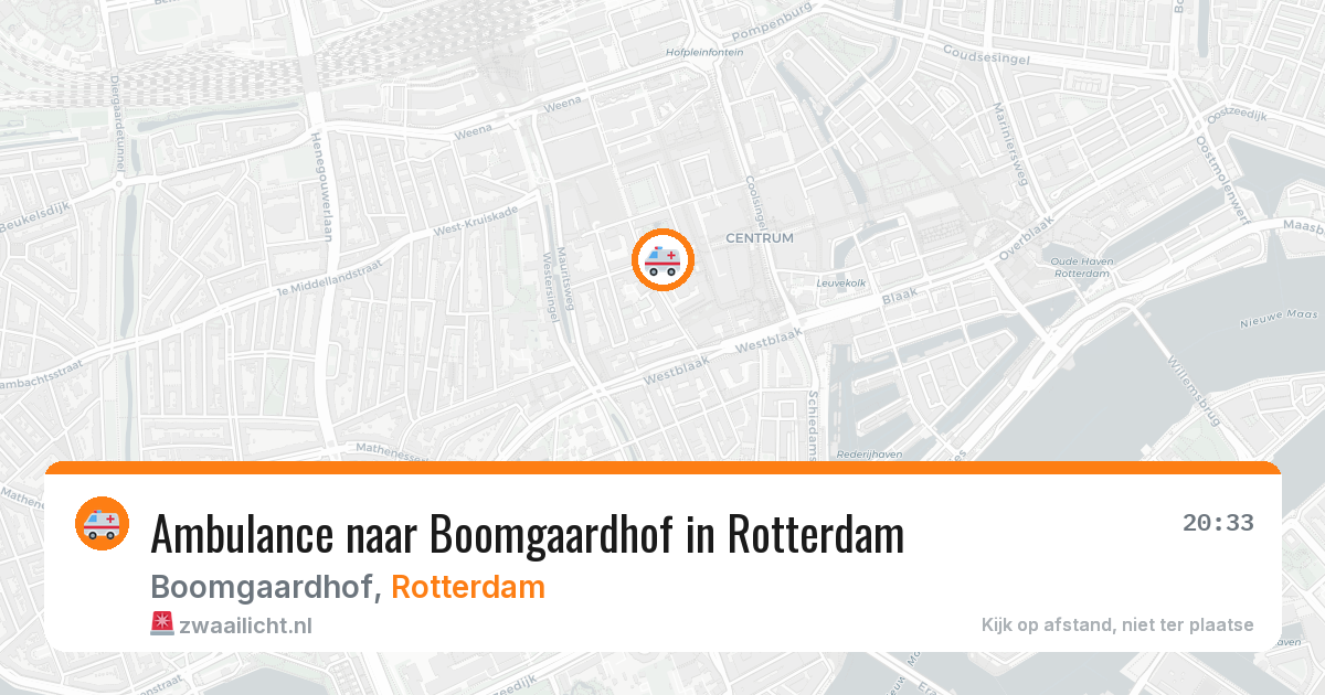 Ambulance naar Boomgaardhof in Rotterdam — 9 mei 2026