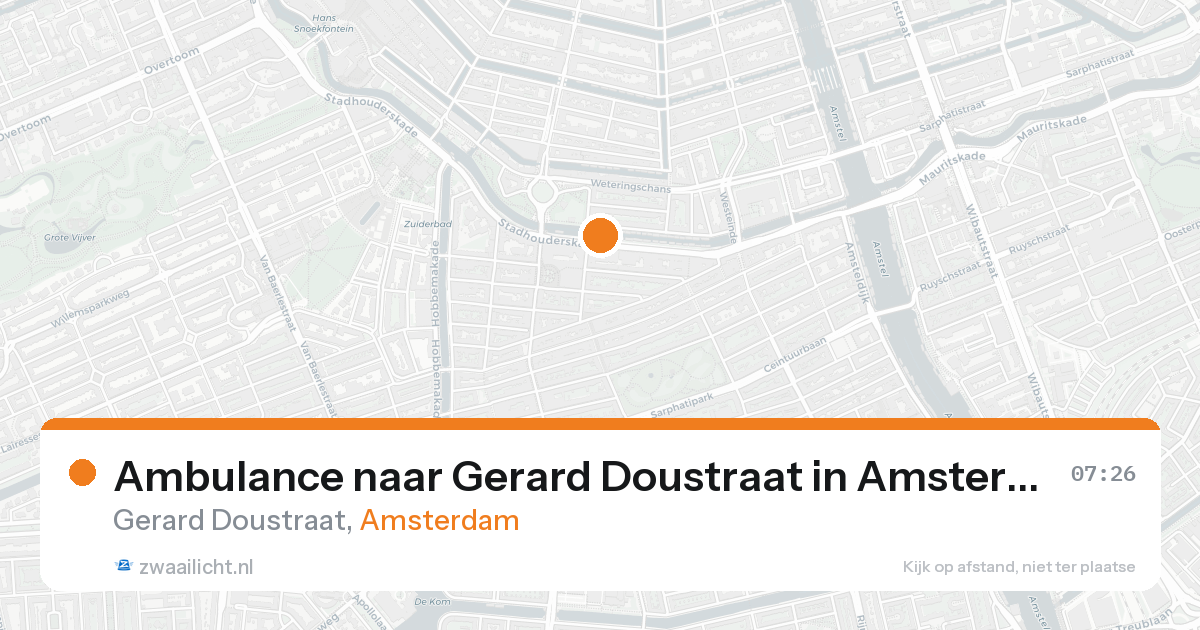 Ambulance naar Gerard Doustraat in Amsterdam — 26 aug 2026