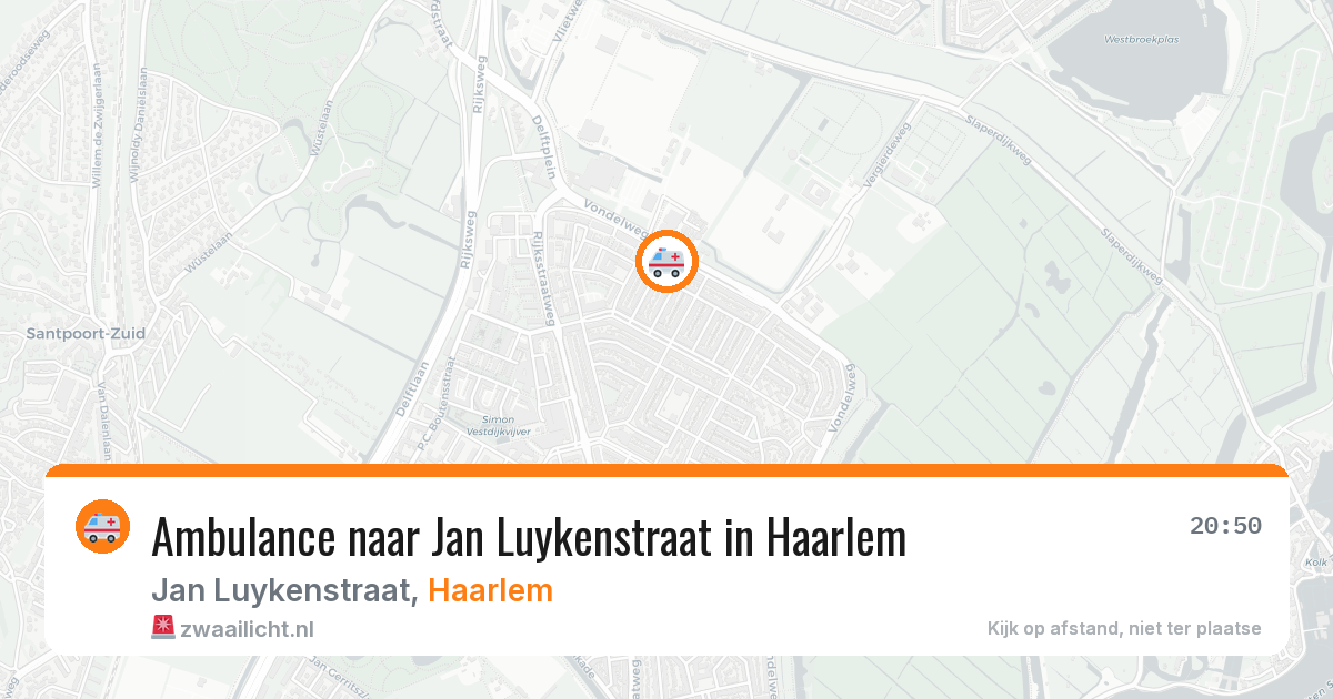 Ambulance naar Jan Luykenstraat in Haarlem — 9 jul 2026
