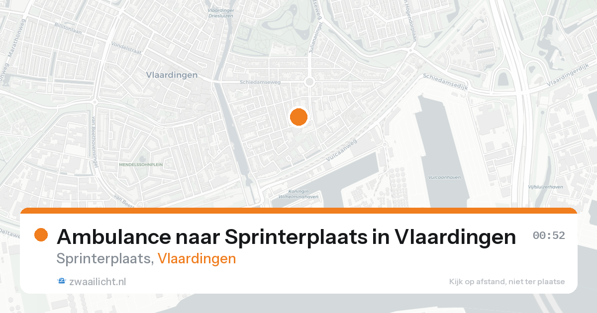 Ambulance naar Sprinterplaats in Vlaardingen — 21 aug 2026