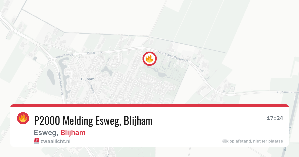 P2000 Melding Esweg, Blijham — 28 jun 2026