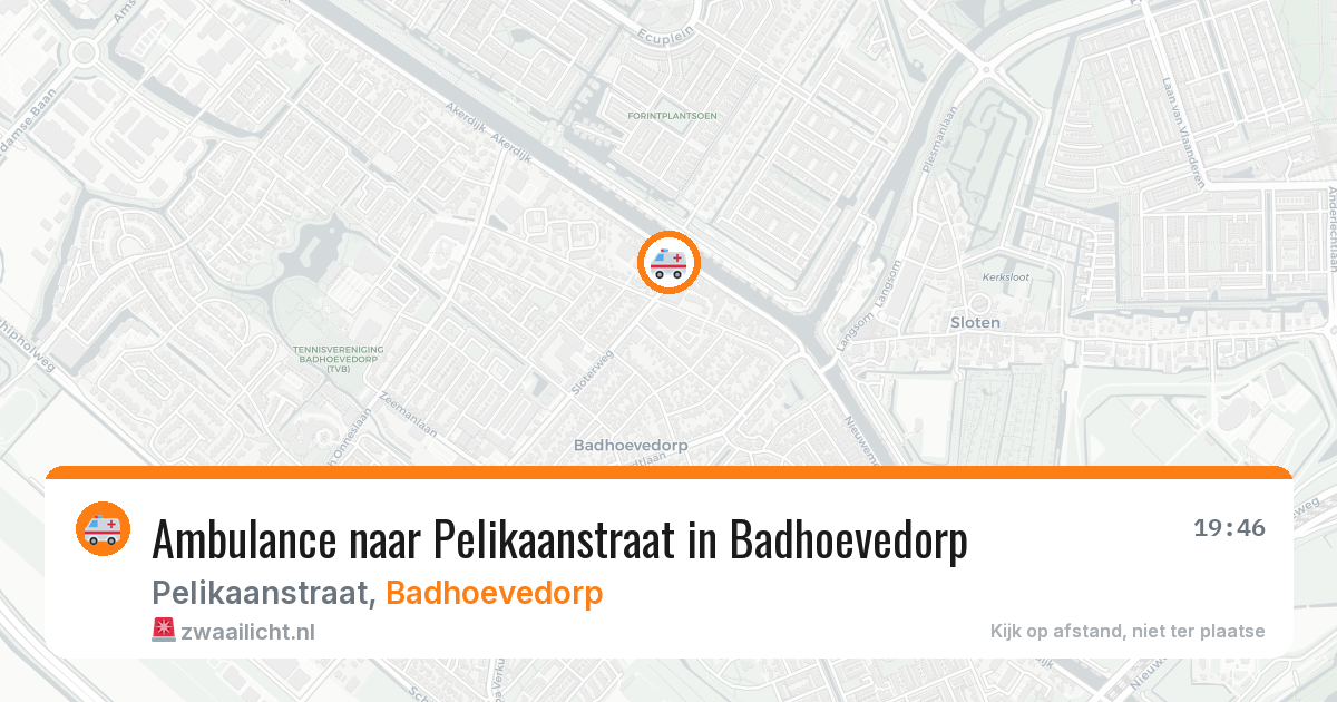 Ambulance naar Pelikaanstraat in Badhoevedorp — 8 feb 2026
