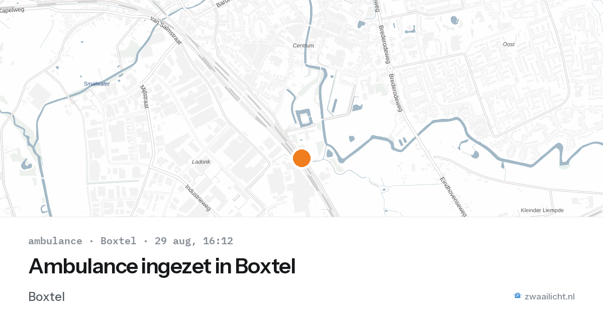 Ambulance ingezet in Boxtel — 29 aug 2026