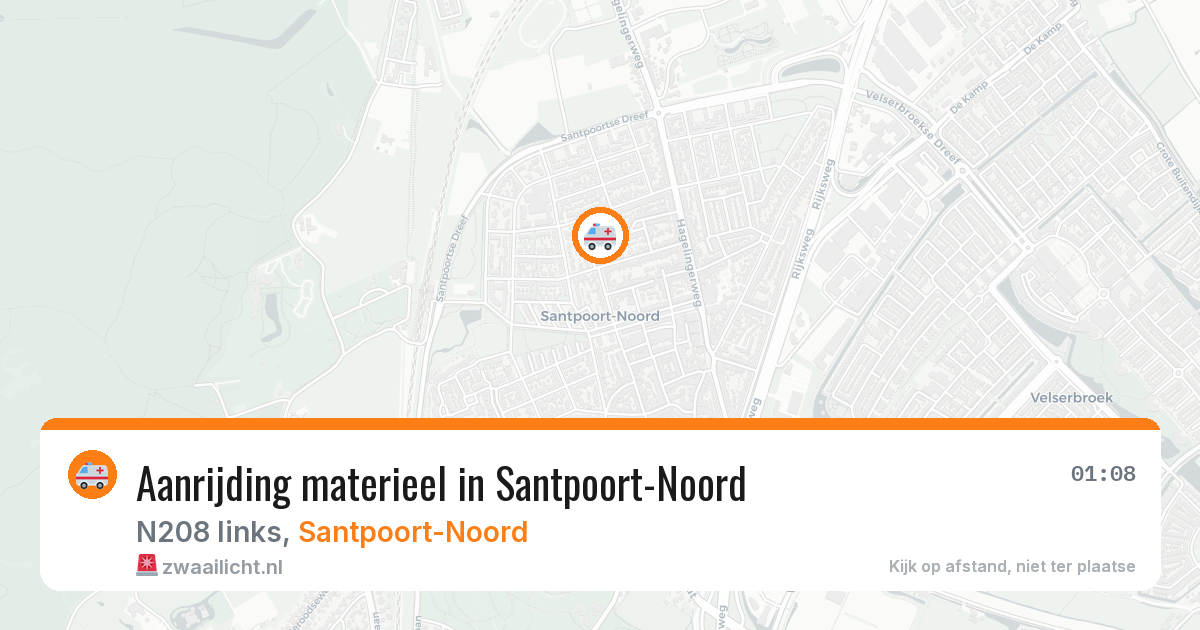 Aanrijding materieel in Santpoort-Noord — 22 feb 2026