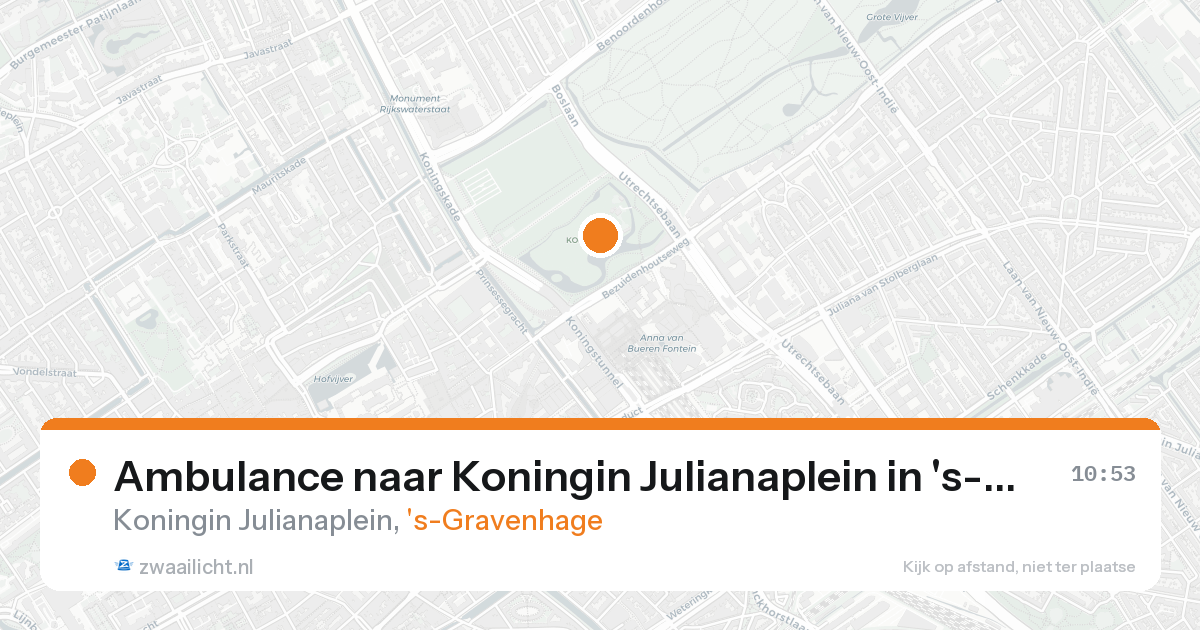 Ambulance naar Koningin Julianaplein in 's-Gravenhage — 9 mei 2026