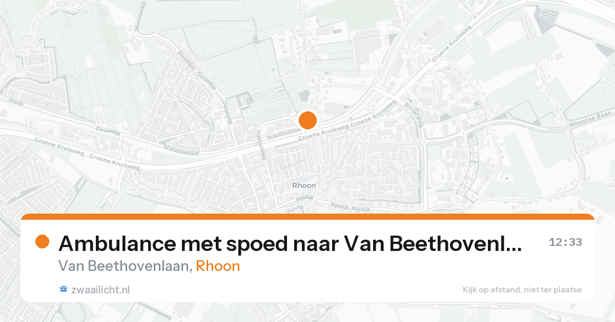 Ambulance met spoed naar Van Beethovenlaan in Rhoon — 17 aug 2026