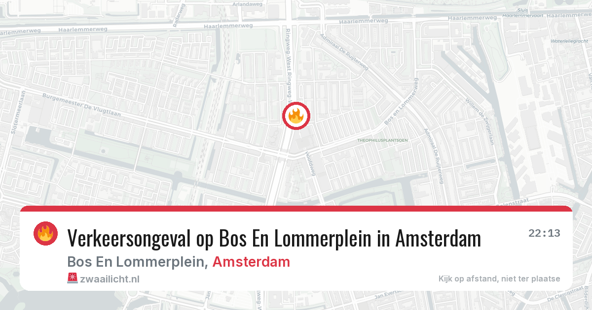Verkeersongeval op Bos En Lommerplein in Amsterdam — 17 jun 2026