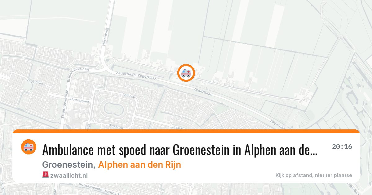 Ambulance met spoed naar Groenestein in Alphen aan den Rijn — 31 mrt 2026