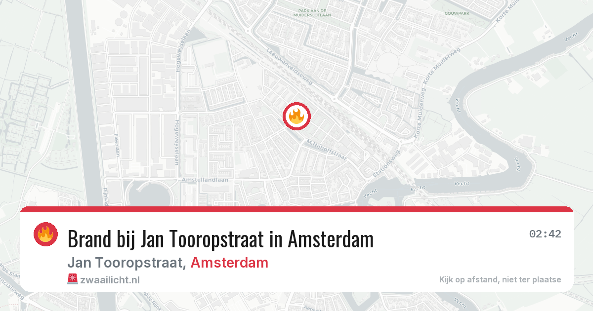 Brand bij Jan Tooropstraat in Amsterdam — 6 mrt 2026