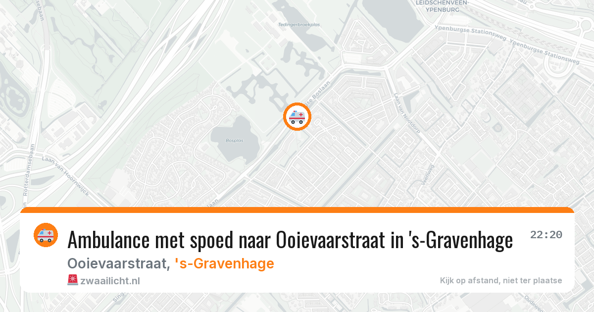 Ambulance met spoed naar Ooievaarstraat in 's-Gravenhage — 10 jun 2026