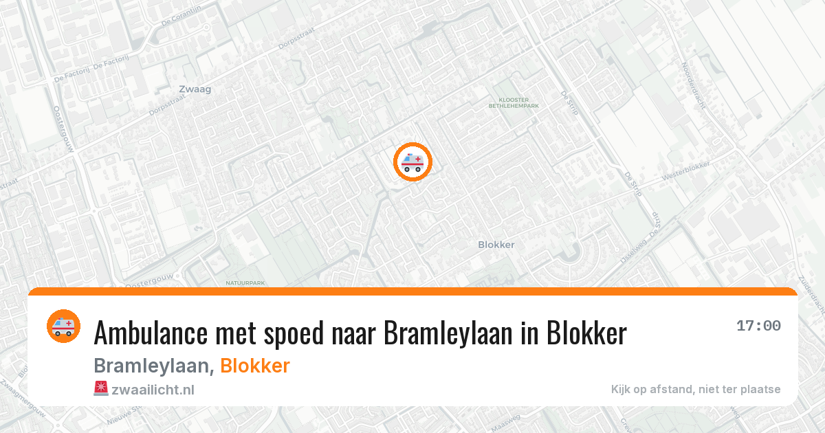 Ambulance met spoed naar Bramleylaan in Blokker — 4 jun 2026